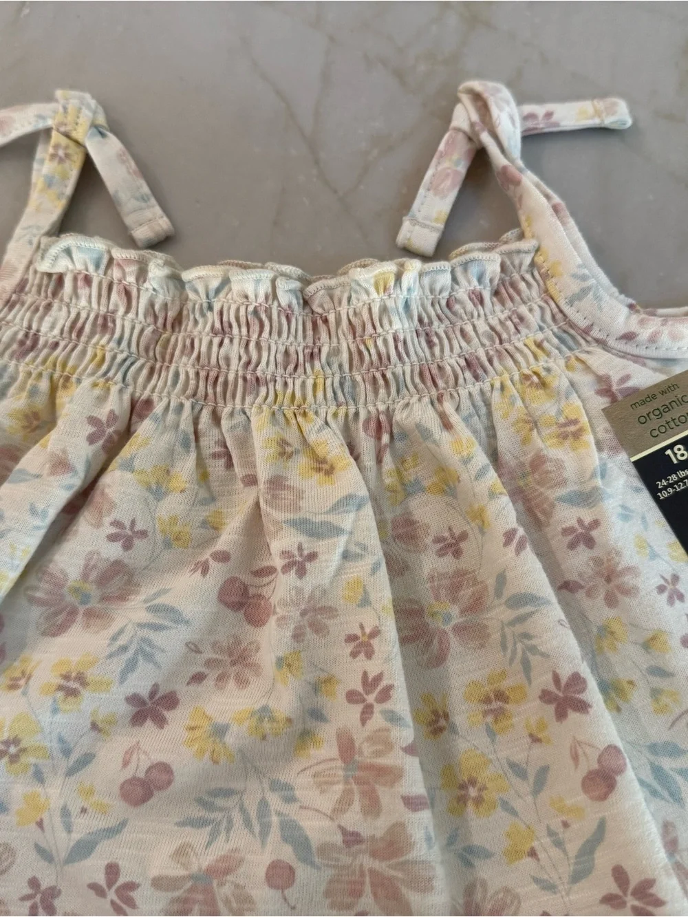 Gerber Pastel Floral Tank & Bloomers Set - Pink, Yellow, Blue